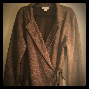 Avenue sweatshirt jacket with tie